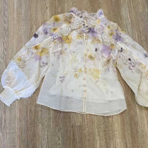 Zimmerman White Floral Two-piece clothing set with Yellow Accents - Picture 5 of 8